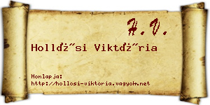 Hollósi Viktória névjegykártya